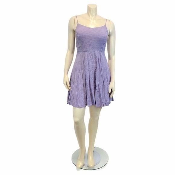 OLD NAVY Plum White Spaghetti Strap Large Dress Feminine Boho Retro Preppy Vacay - Picture 1 of 8